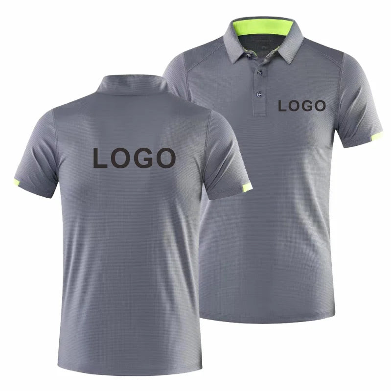 2023 Quick-drying Sports Polo Shirt Custom Design Company Brand Logo/Print Embroidery Breathable Lapel Short Sleeve Tops S-4XL