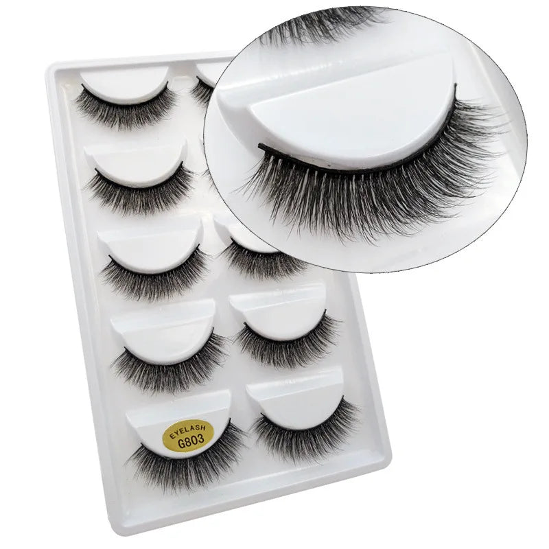 5 Pairs 3D Mink False Eyelashes h13, Soft Eyelash Extension Natural Eyelashes makeup Lashes Wholesale G800, G806 Viralgem Store