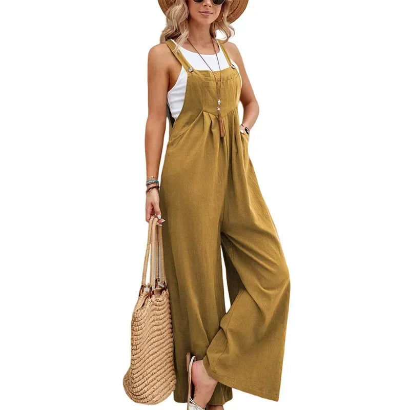 Women Loose Fit Fashion Overalls Wide Leg Baggy Bib Overalls Jumpsuit Dungarees Summer Jumpsuit Casual Elegant Overalls Summer Viralgem Store