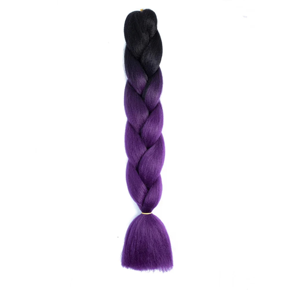 24 Inches DIY Jumbo Braiding Hair Synthetic Hair Extensions Afro Ombre Crochet Braid Hair Wholesale For Women