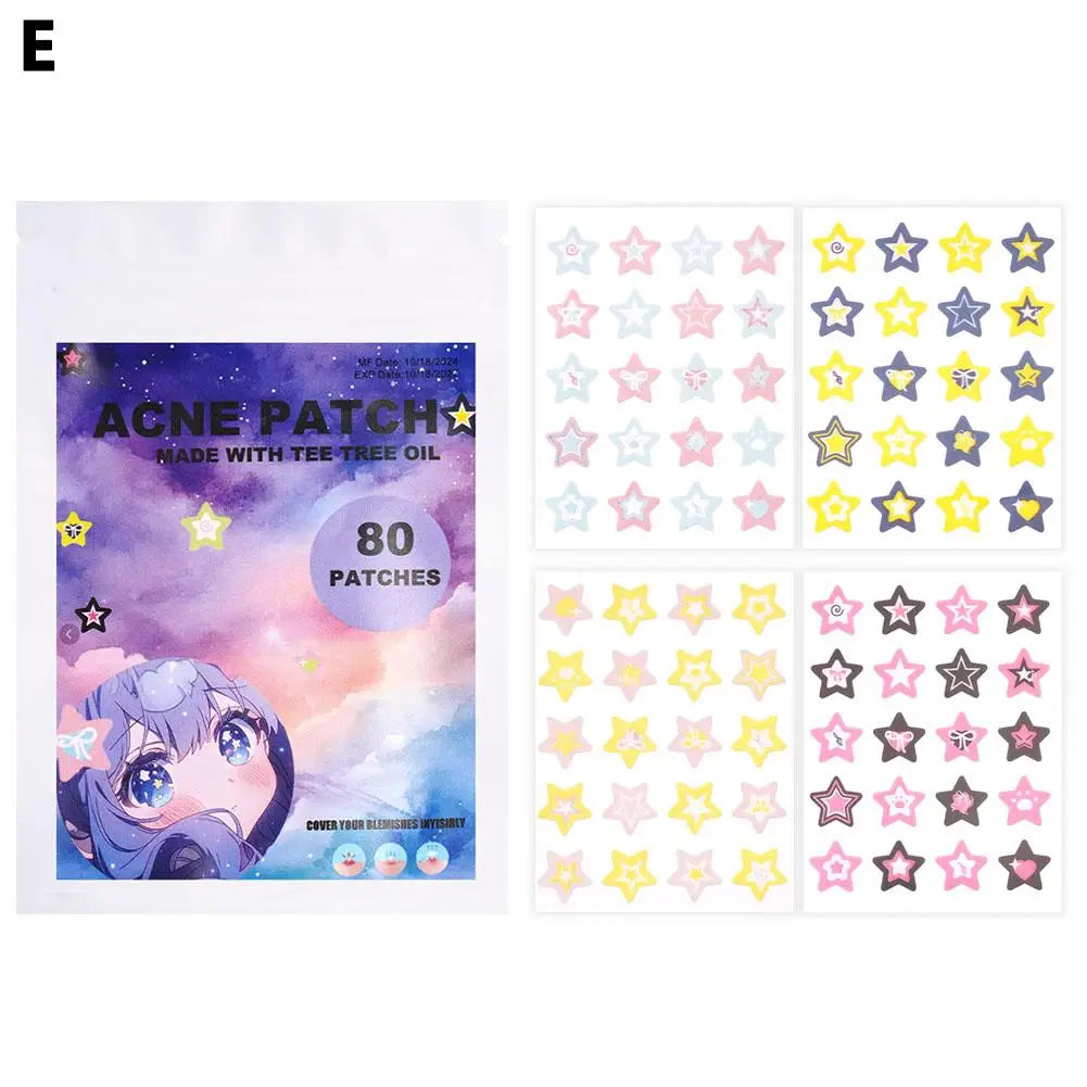 1PC Colorful Star Shaped PE Pimple Patches Acne Invisible Removal Skin Care Stickers Concealer Face Spot Beauty Makeup Tools