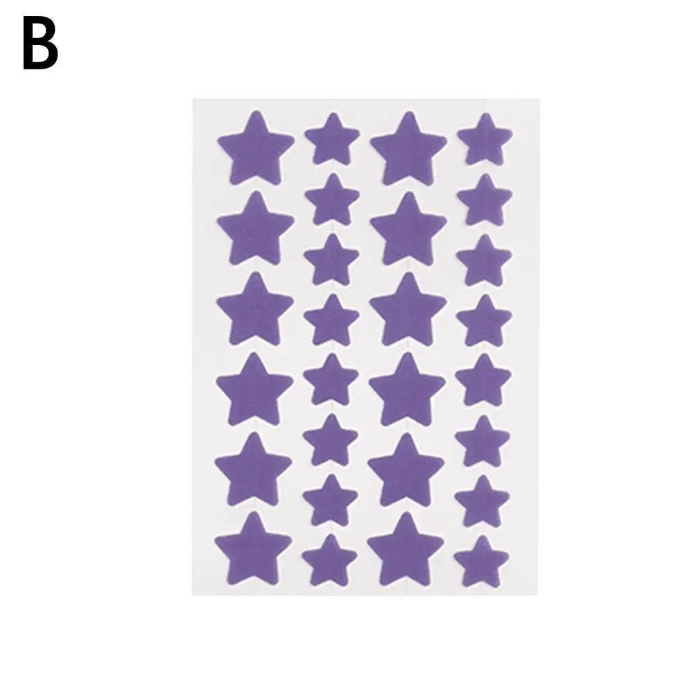 28Pcs Colorful Cute Star Shaped Acne Treatment Sticker Invisible Acne Cover Removal Pimple Patch Skin Care Viralgem Store