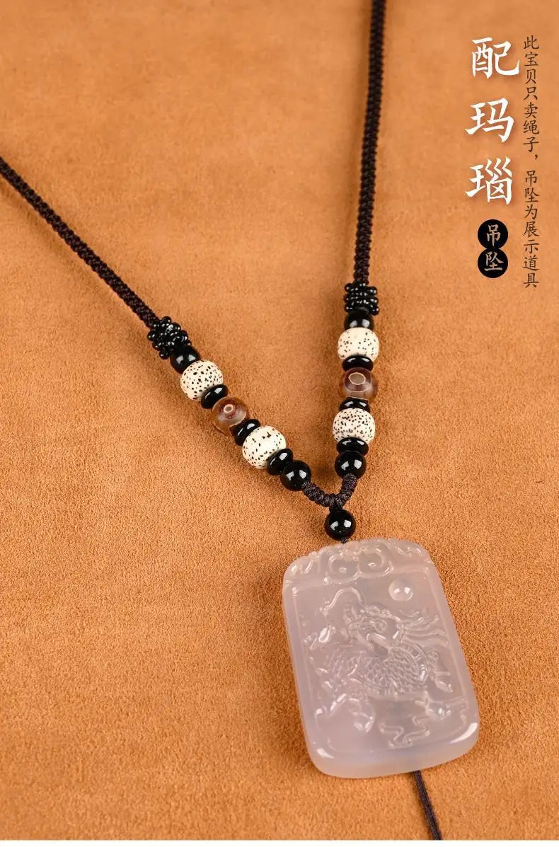 Xingyue Bodhi Seed Necklace for Men and Women Handmade Woven Braided Rope Pendant Lanyard Jade Pei Gold Pendant Matching Rope