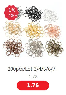 50-200pcs DIY Jewelry Making Accessories Findings Earring Hooks/Jump Rings/Lobster Clasps Craft