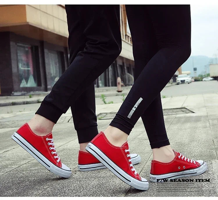 Student Running Solid ShoesWomen Vulcanized Ladies Lace-up Casual Breathable Walking Canvas Sneakers Spring Summer New Style Men