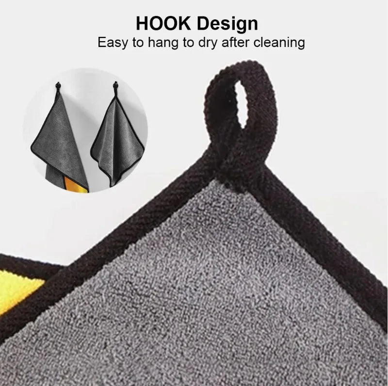 1-5Pcs Microfiber Towel Car Microfiber Cloth Wash Towel Microfiber Cleaning Cloth Absorbent Car Wash Drying Towel Auto Detailing