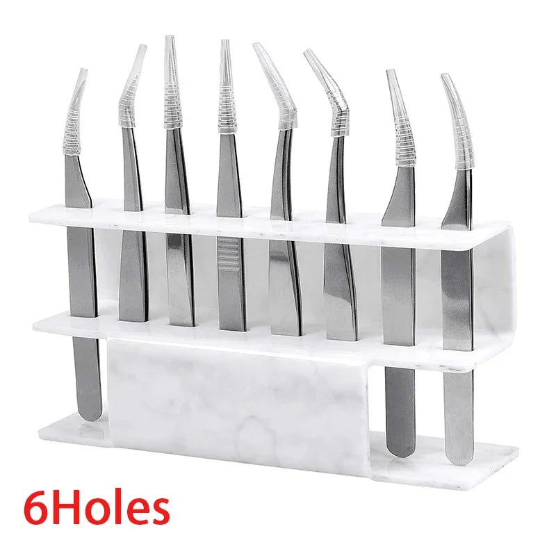 1PC Eyelash Tweezers Storage Rack Tweezer Organizer Holder Stand Eyelash Extension Tools Makeup Beauty Shelf 6/8 Holes