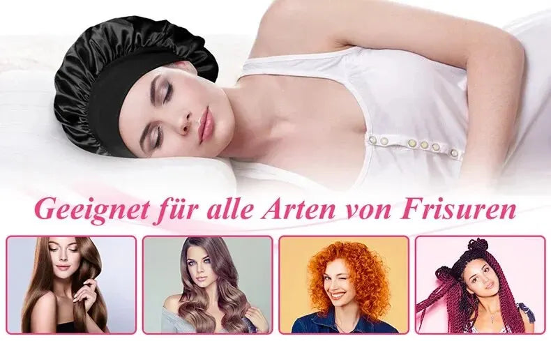 Women's Wide Brim Nightcap Silk Bonnet Hair Wrap for Sleeping Sleep Cap With Elastic Soft Band Sleep Cap With Elastic Soft Band Viralgem Store