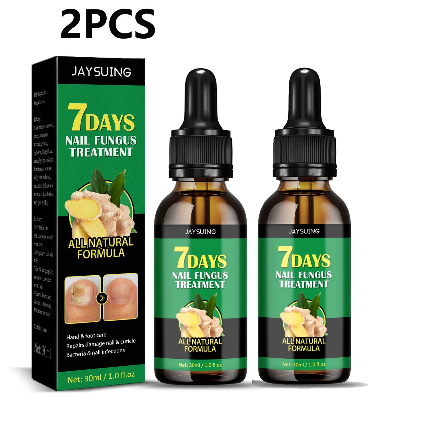 1-5Pcs Nail Fungal Treatment Device 7 Days Repair Oil Foot Toe Essence Anti Infection Paronychia Ginger Onychomycosis Gel Care