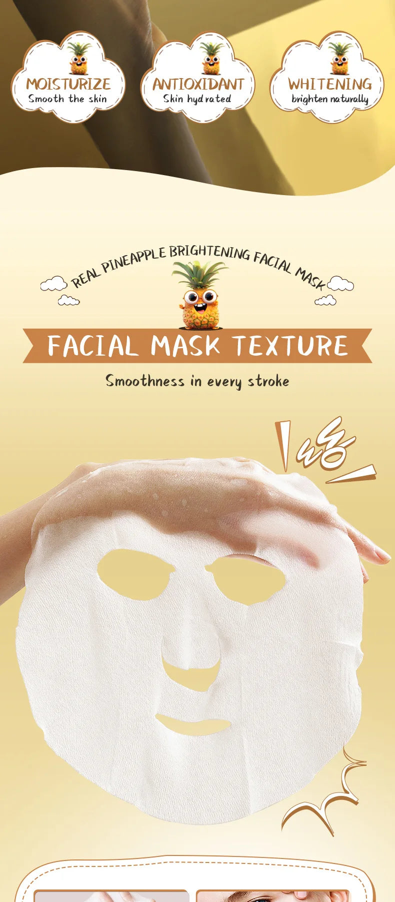 8pcs SADOER Fresh Fruits Face Mask Facial skincare Moisturizing Brightening Firming Hydrating Facial Masks for Face Skin Care Viralgem Store