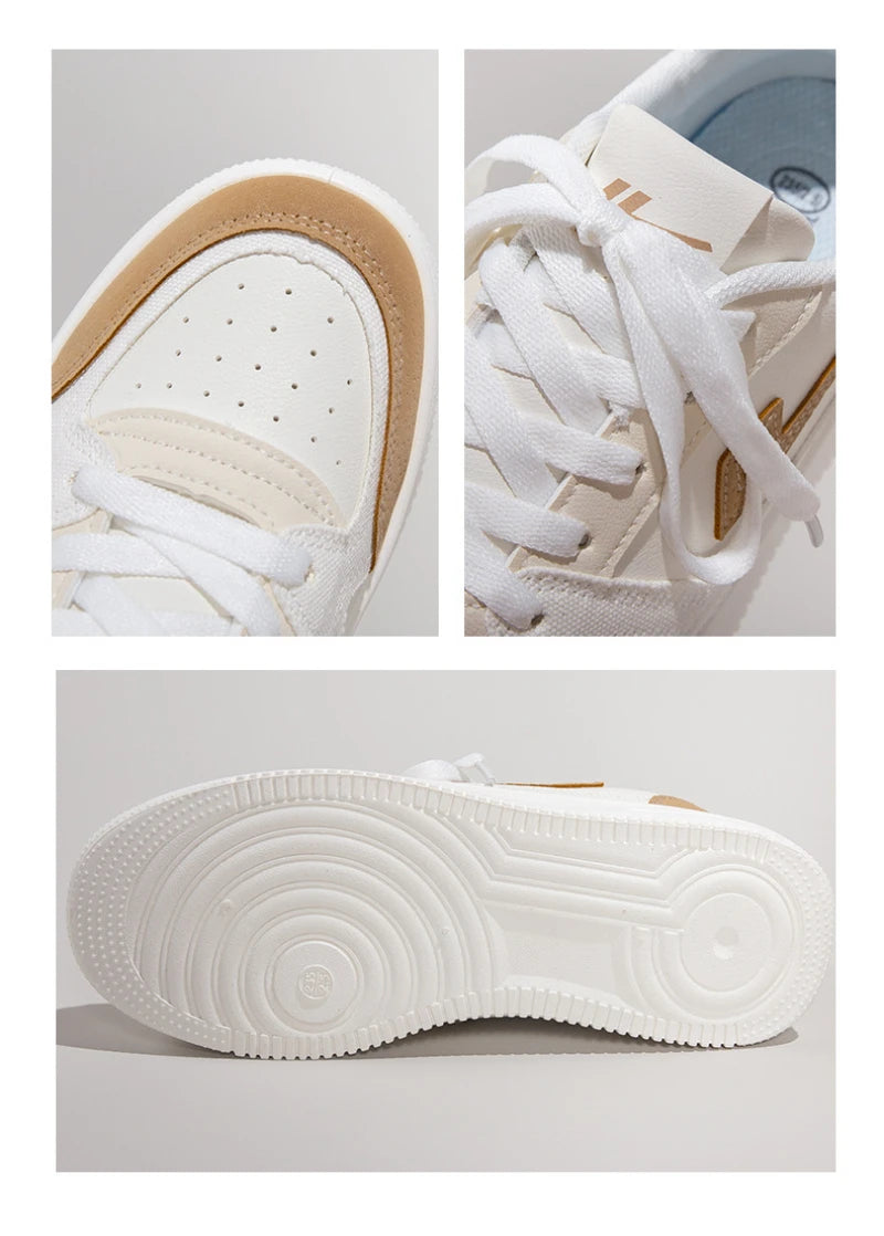 White Shoes For Women's Classic Spring And Autumn New Sports And Casual Trend Women's Shoes Versatile Ins Thick-Soled Shoes