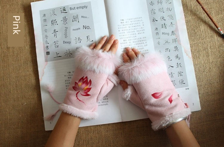 Women's Warm Half Finger Gloves Viralgem Store