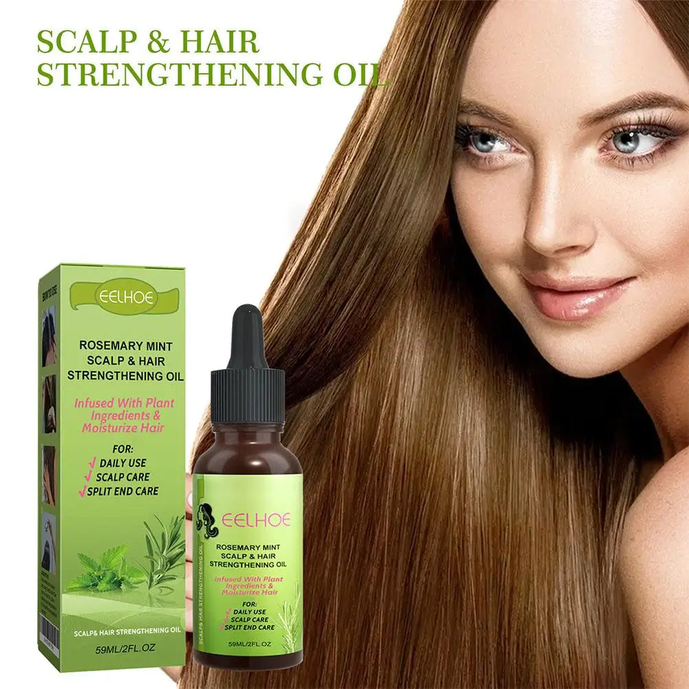 30ml/59ml Batana Rosemary Mint Scalp Hair Strengthening Oil Biotin Essential Oils Nourishing Treatment Split Ends Dry All Types Viralgem Store