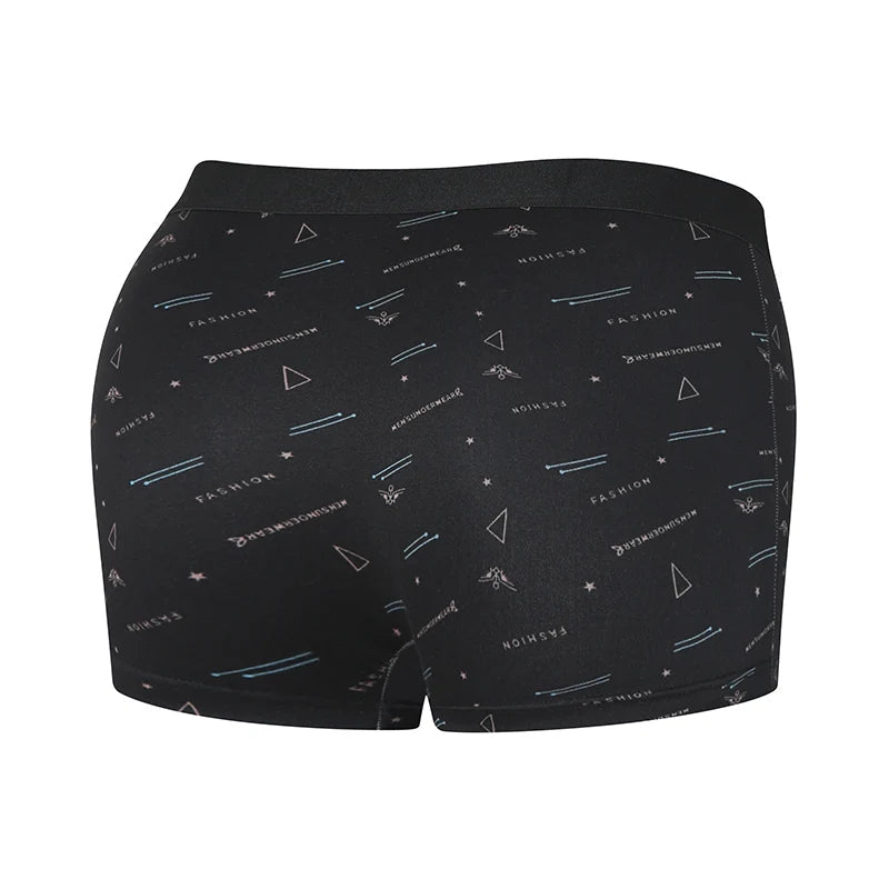 4-piece MEN'S Boyshort Young Men Printed Comfortable Underwear for Middle-aged and Elderly Men to Increase 5XL/6XL Boyshort. Viralgem Store