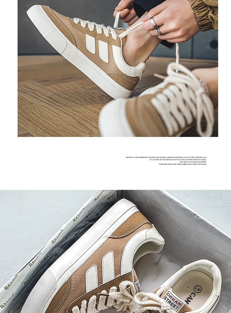 2023 Hot Sale Canvas Shoes Men Skateboard Shoes Platform Comfortable Casual Walking Streetwear Teenager Men Vulcanize Shoes Viralgem Store