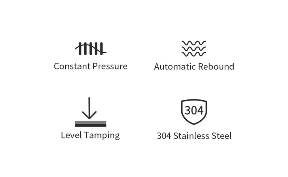 51mm 53mm 58mm Coffee Tampers Spring Loaded Coffee Tamper Ripple Base Aluminum Self Leveling Espresso Tamper Coffee Tamper Kit