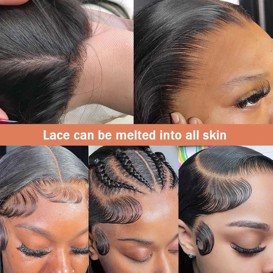 250Densit 13x6 Bone Straight HD Transparent Lace Human Hair Wigs Brazilian 13x4 360 Full Lace Front Wig Human Hair Wig For Women Viralgem Store