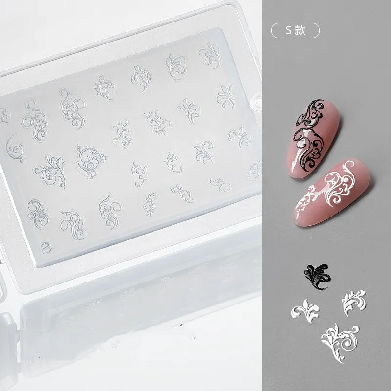 1pc Sweater Knitting Lace 3D Acrylic Mold Nail Art Decoration Nails DIY Design Silicone  Nail Art Template Nail  Mold
