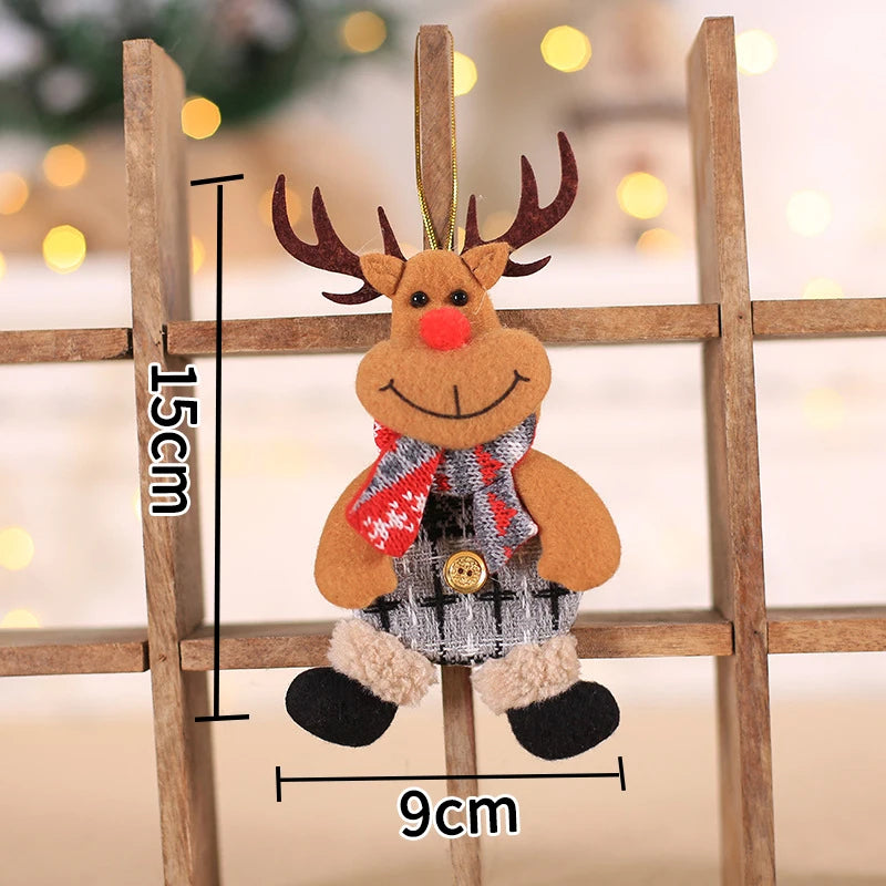 2023 Happy New Year Christmas Ornaments DIY Xmas Gift Santa Claus Snowman Tree Pendant Doll Hang for Home Noel Natal Decorations Viralgem Store