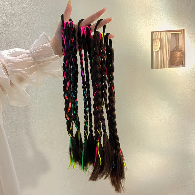 AISHG 1Pcs Synthetic Bubble Twist Ponytail For Women Elastic Twist Braid Rope Rubber Band Natural Lantern Girls Hair Accessories