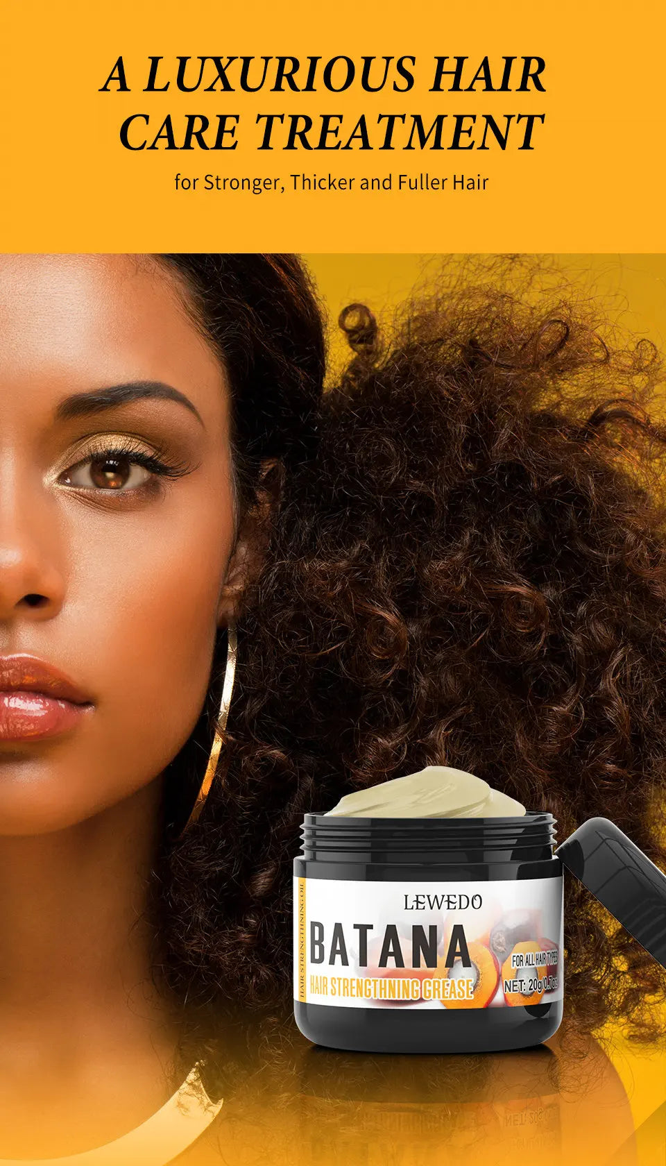 100% Pure Organic Hair Mask Batana Oil Hair Growth Oil Natural Treatment Nourish Reduce Hair Loss Anti-Breakage Hair Products