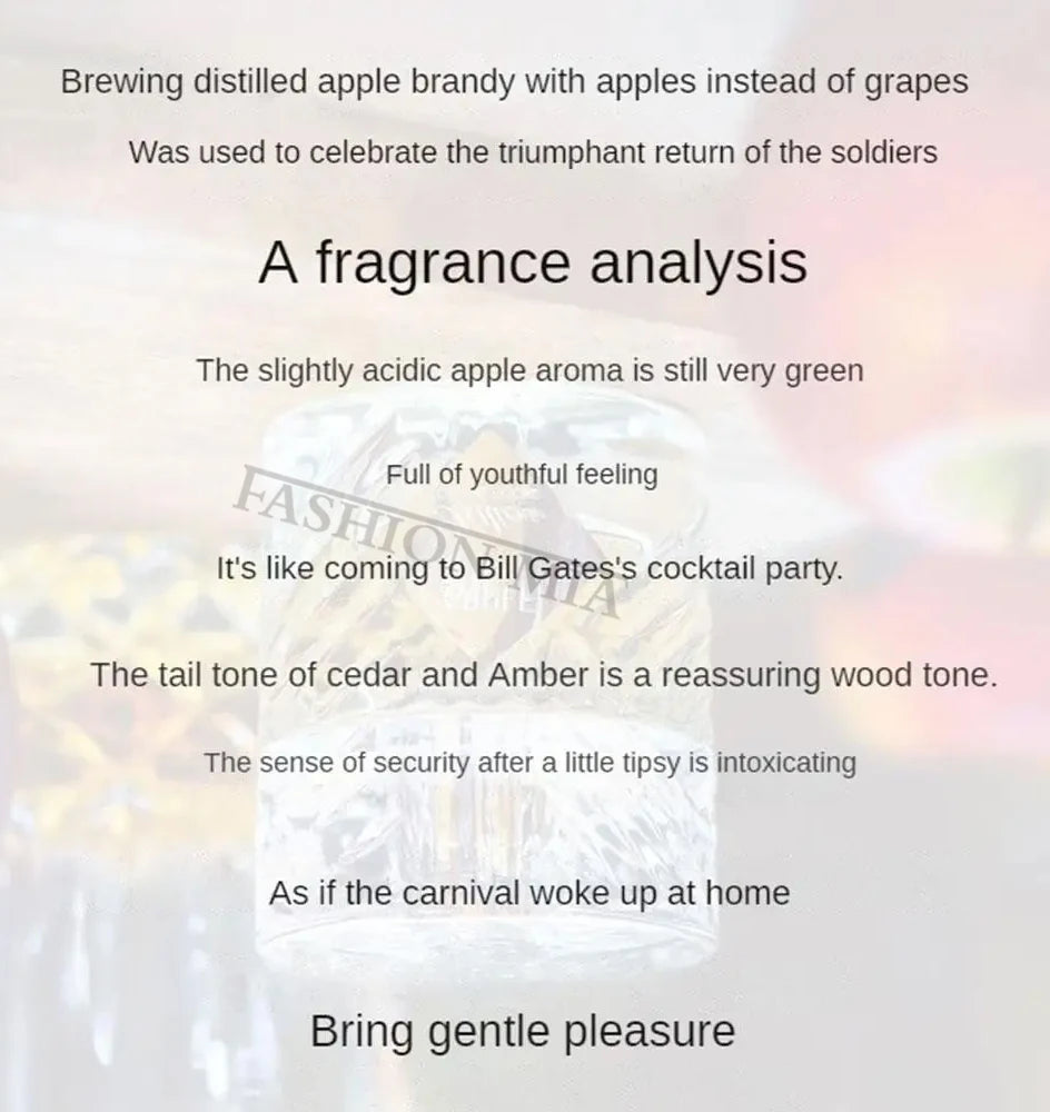 50ml Original Brand Lasting Perfume Natural Floral Fruity Ice Rose Flame Wormwood Apple Brandy EDT for Men's Women