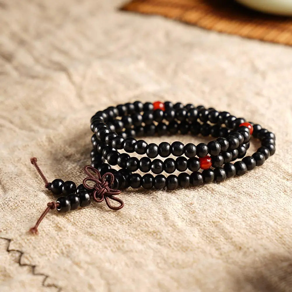 6mm Natural Sandalwood Buddhist Beads Bracelets 108 Men Meditation Wood Buddha layer Bracelet Bangles Prayer Beads Women Be I6Y0
