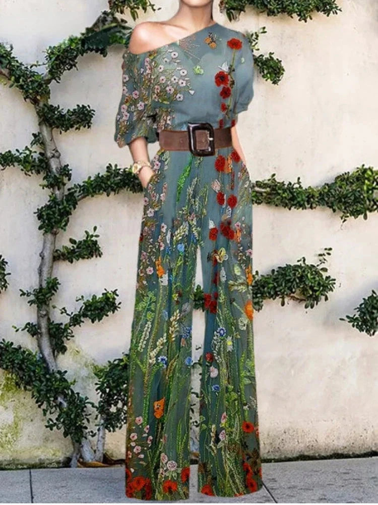 Women Jumpsuits New In Spring Autumn Female Chic Elegant Office Lady Wide Leg Pants Bodysuits Jump Suits for Women One Pieces Viralgem Store