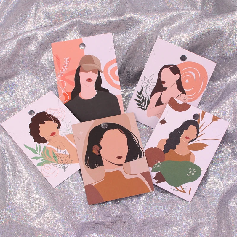 20Pcs/Lot 6x8cm Earrings Display Card Necklace Holder Favor Jewelry Organizer Ear Studs Jewelry Display Packaging Cards Supplies