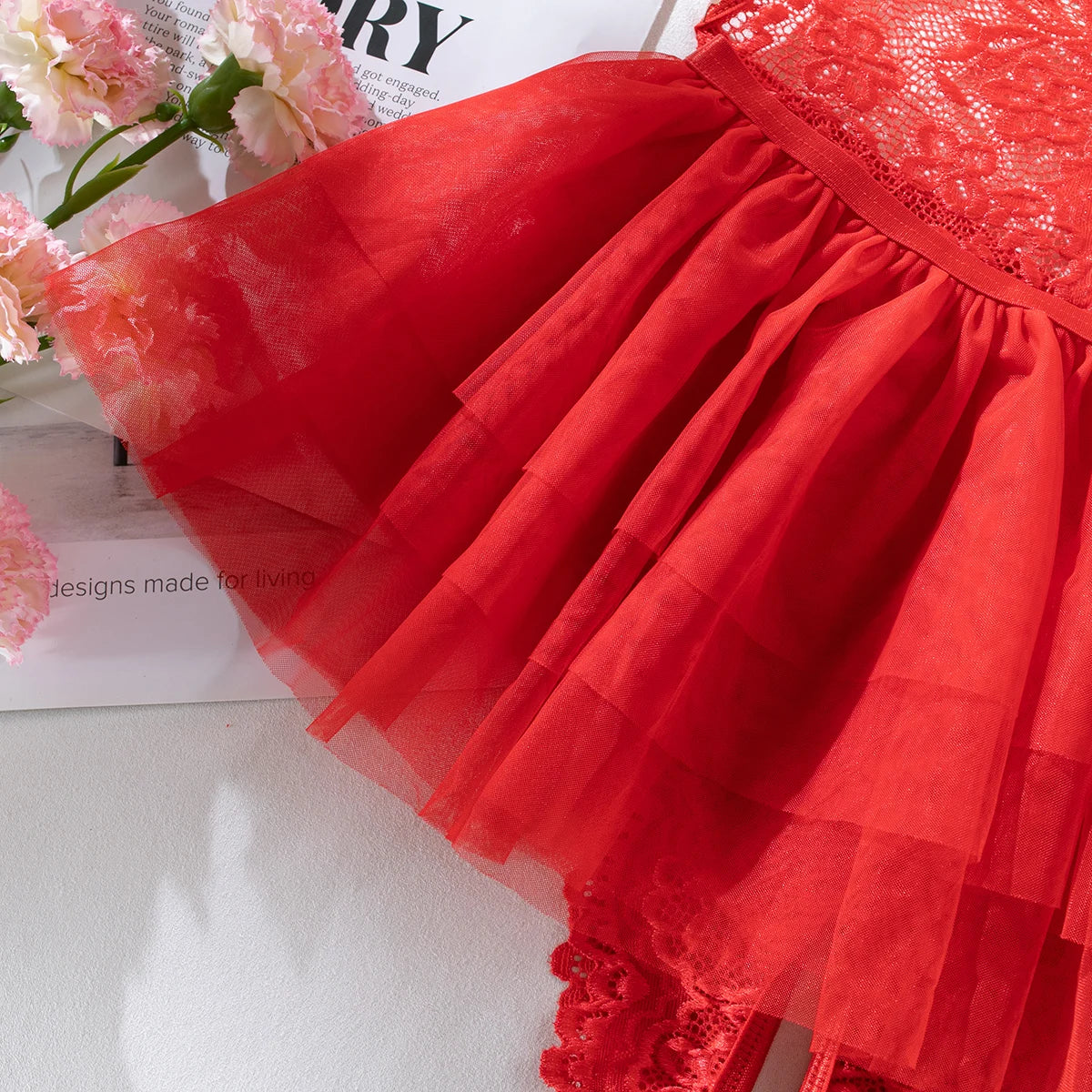 Yimunancy Lace Lingerie Set Women 2-Piece Red Backless Bodysuit Mesh Ball Gown Bow Panty Intimates Valentine Day