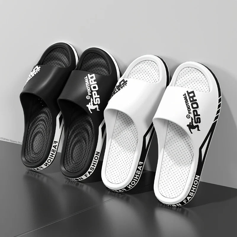 2025 new men's slippers summer PVC men's soft slippers outdoor sports thick anti slip cool slippers beach bathroom home sandals Viralgem Store