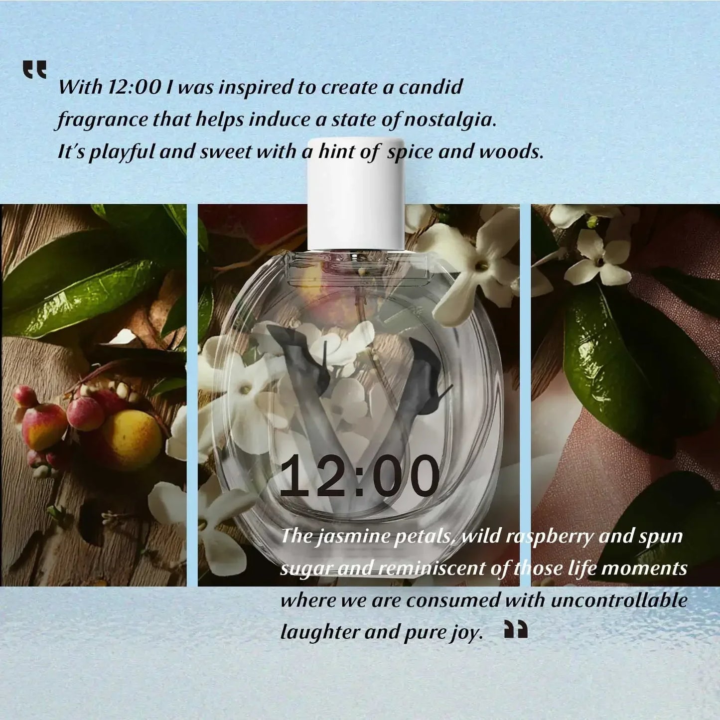 12:00 EAU DE PARFUM Pheromone Perfume Women's Warm Sweet Irresistible Fragrance for Attracting Candid Woody Fragrance 50ML