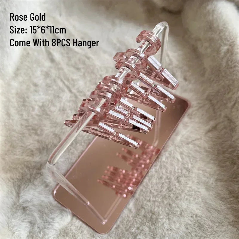 8pcs Hangers Earring Jewelry Hanger Display Stand Acrylic Organizer Creative Coat Hanger Shape Tabletop Ear Stud Jewelry Storage Viralgem Store