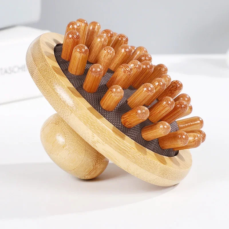 2 In 1 Dry Skin Body Massage Brush Natural Bristle Dead Skin Remover Anti Cellulite Exfoliates Blood Circulation Massage Tools Viralgem Store