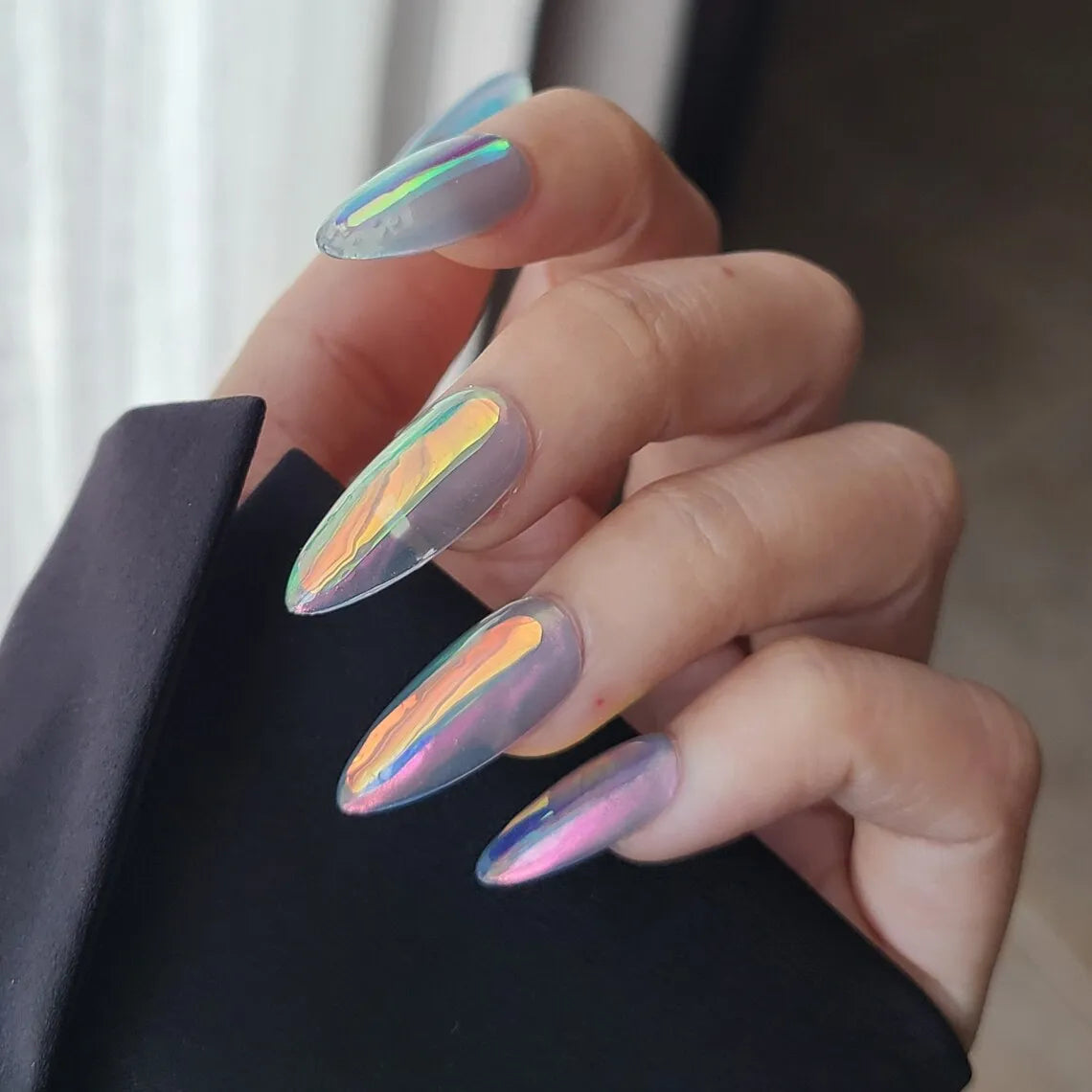 1jar Chrome Chameleon Aurora Nail Powder Metallic Effect Nail Glitter Pigment Mirror Nail Rubbing Dust Gel Nail Polish Supplies