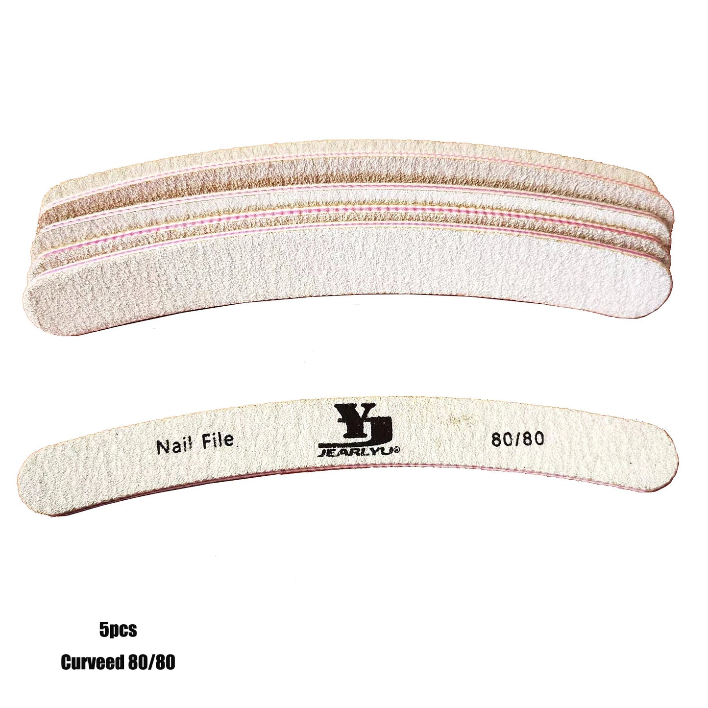 5Pcs/Lot Nail File Mix Color Limas 80/100/150/180/240 Grit Professional Sandpaper Cuticle Remover Buffer Files Manicure Tool Set Viralgem Store