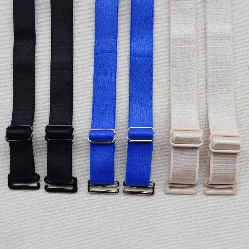 45cm Shoulder Bra Straps Replacement 15mm 18mm Width Elastic Adjustable Removable Multi Color for Women Double Shoulder Elastic