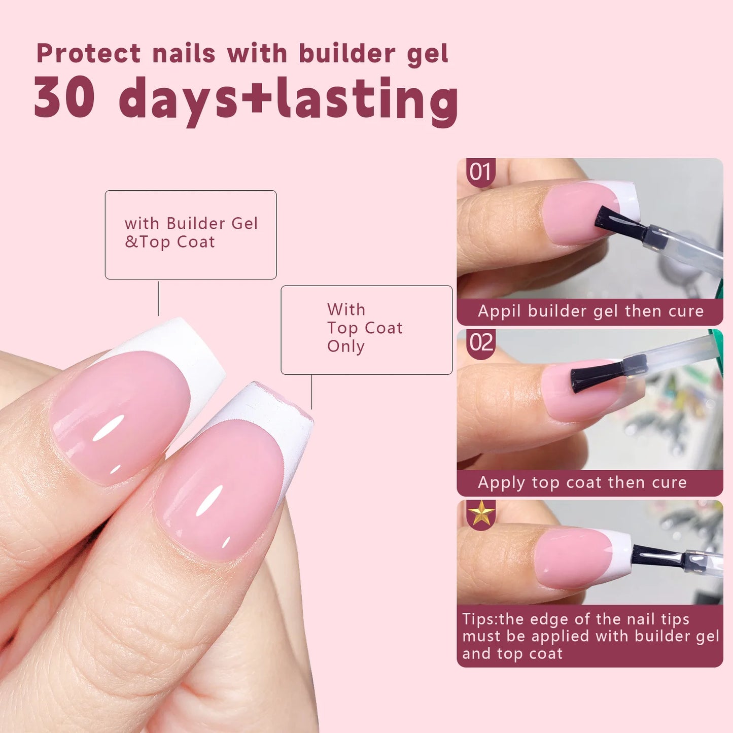 150pcs/box French Pink Short Detachable Finished Fingernails Ballet Wearable False Nails Press On Nails Tips Full Cover DIY