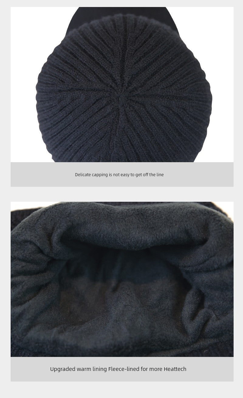 Winter Heattech Male Fleece-lined Thickened Cold Protection Cycling Hat