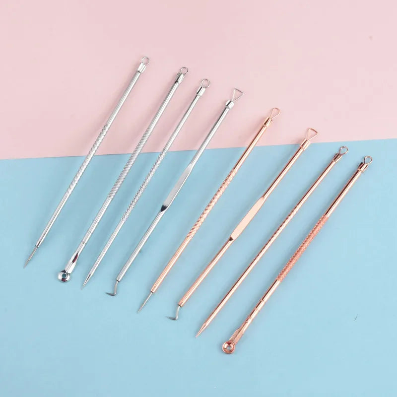 4Pcs Blackhead Black Spot Acne Comedone Pimple Blemish Remover Skin Care Women Beauty Acne Treatment Pore Cleanser Needle Hook Viralgem Store
