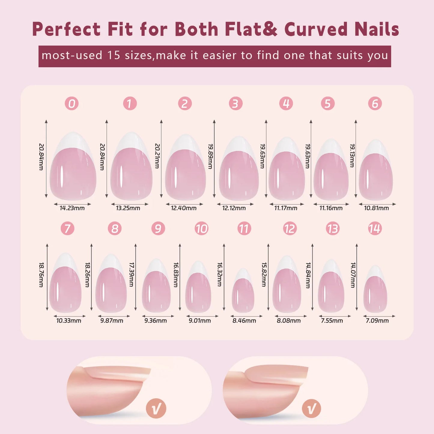 150pcs/box French Pink Short Detachable Finished Fingernails Ballet Wearable False Nails Press On Nails Tips Full Cover DIY