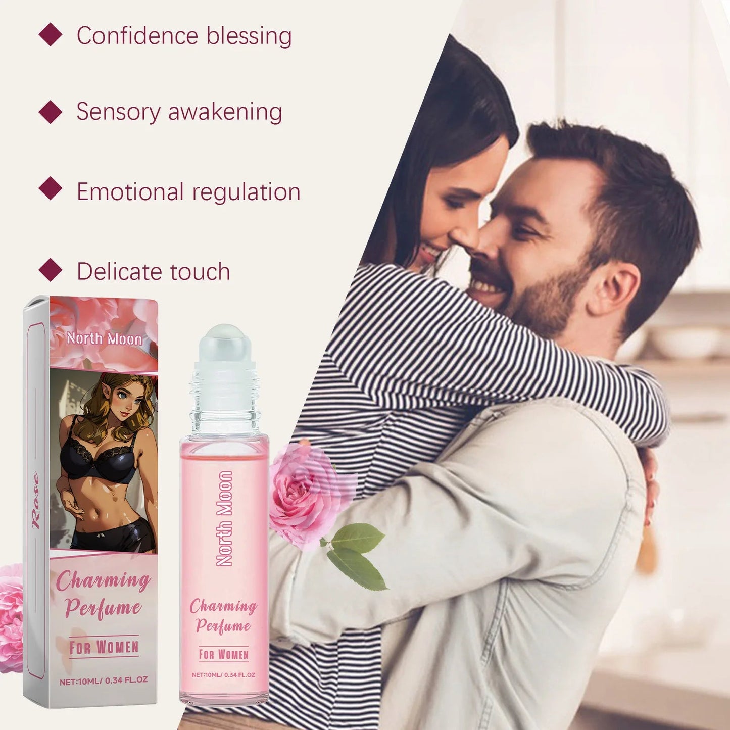 Women Pheromone Roll-On Perfume Increase Charming Floral Scent Lasting Fragrance Keep Freshing Romantic Dating Rose Light Perfum Viralgem Store