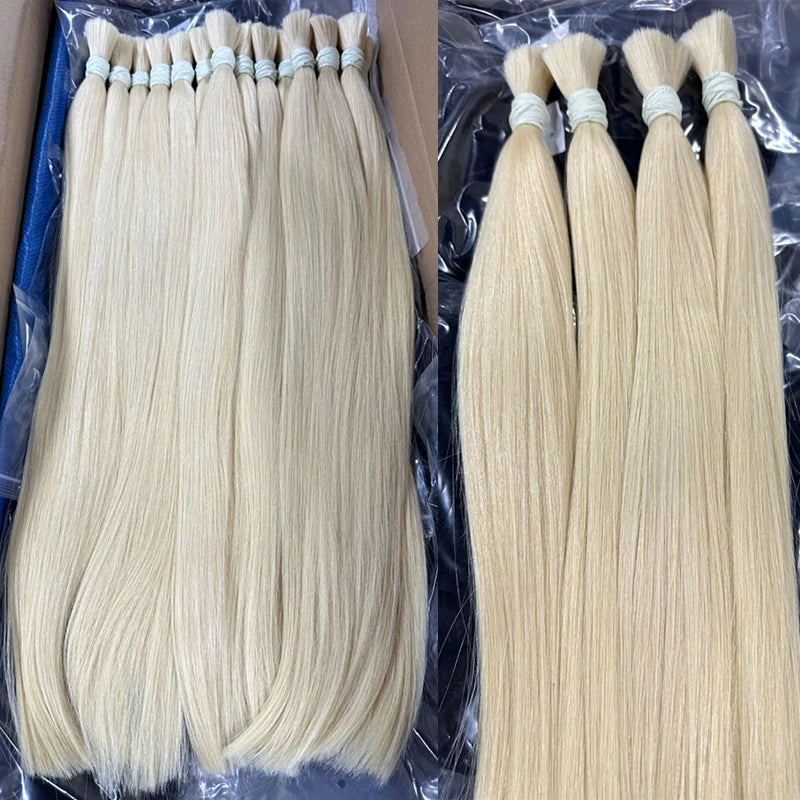 613 cabelo solto Human Hair Bulk For Braiding No Weft Human Hair Extensions Cheveux Naturel Vietnamita 613 Blonde pelo suelto