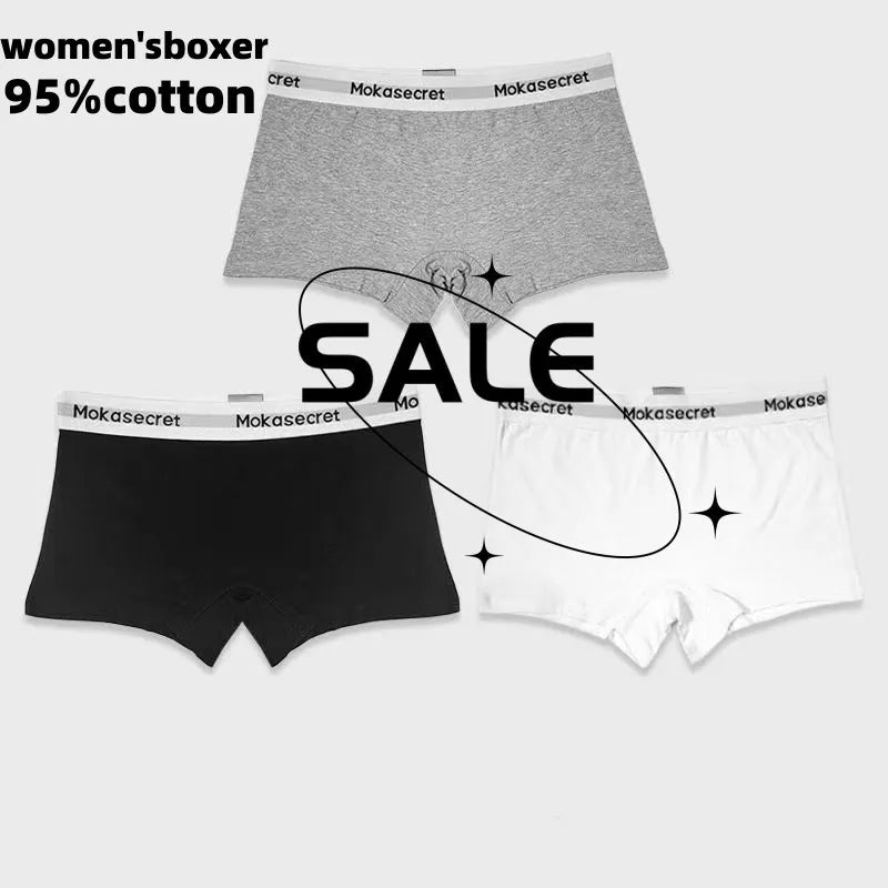 3pcs Popular Women's Cotton Boxer Underwear Ladies Comfort Safety Pants Solid Sexy Sports Female Hipster Boyshort Girl Panties Viralgem Store