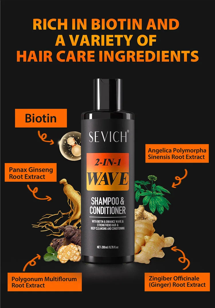 360 Wave Hair Wax Shampoo Kit Edge Control Gel Pomade Curly Hair Cream for African Men Grease Layered Style With Brush Tool Viralgem Store