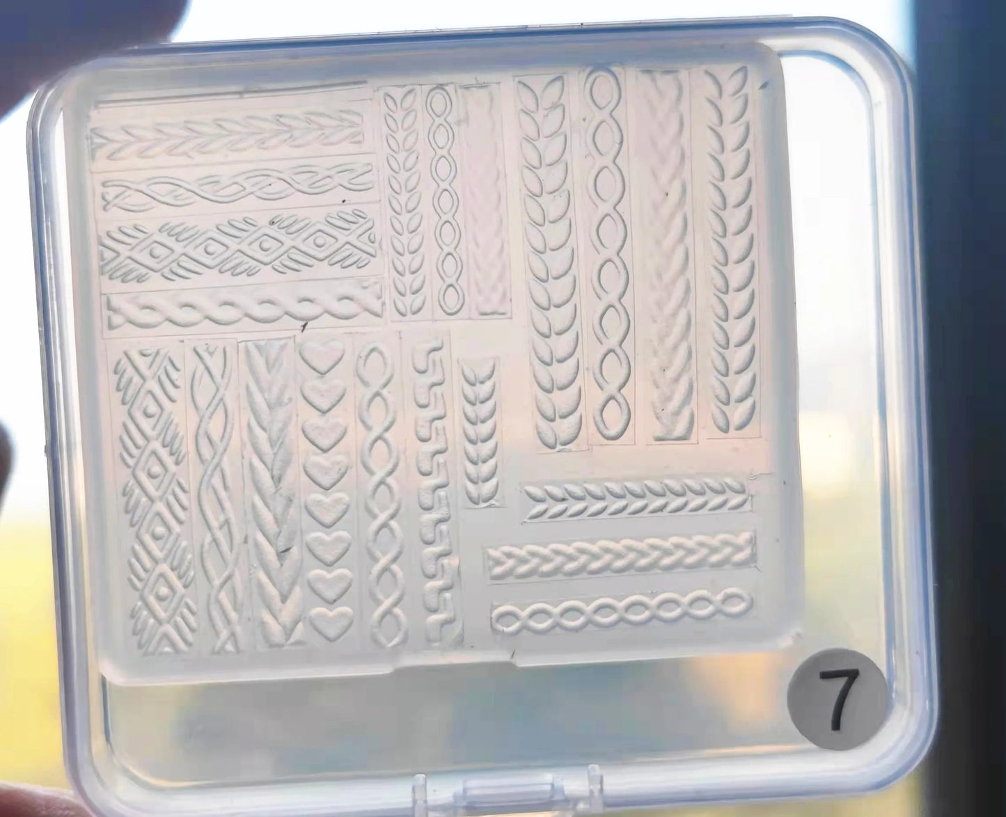 1pc Sweater Knitting Lace 3D Acrylic Mold Nail Art Decoration Nails DIY Design Silicone  Nail Art Template Nail  Mold