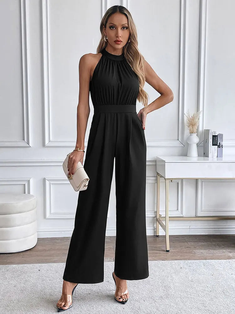 Spring Women's Jumpsuits New Streetwear Fashion Casual Slim Club Party Jumpsuits Sexy Black Sleeveless Female Elegant Clothing Viralgem Store