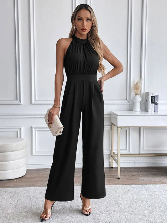 Spring Women's Jumpsuits New Streetwear Fashion Casual Slim Club Party Jumpsuits Sexy Black Sleeveless Female Elegant Clothing Viralgem Store