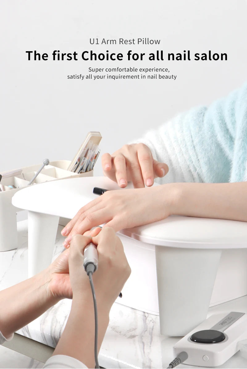 Two Hands Nail Art Hand Pillow Portable Removable Stand Tilt Design Manicure Stand Hand Pillow PU Material Hand Pillow Cushion