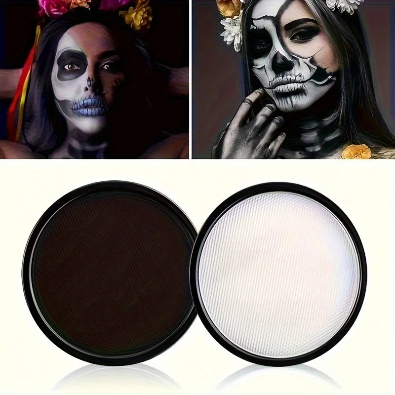 30G Water Solubility Monochromatic Body Paint Black And White Makeup Face Paint Halloween Party Waterproof Makeup Body Painting
